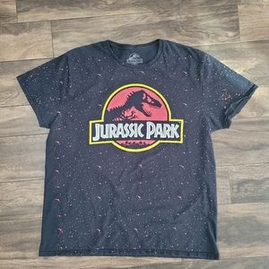 Mens XL Jurassic Park T Shirt Black